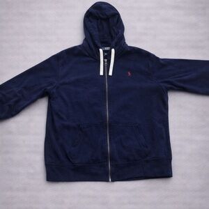 Polo Ralph Lauren Men’s Navy Blue Zip-Up Hoodie –
